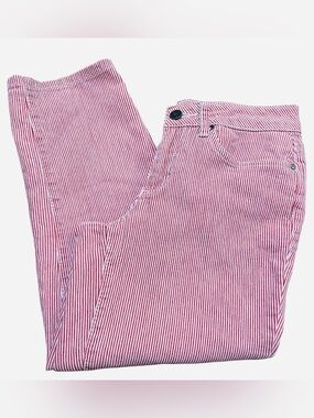 EARL JEANS 👖 Women's RED & WHITE Striped Chinos